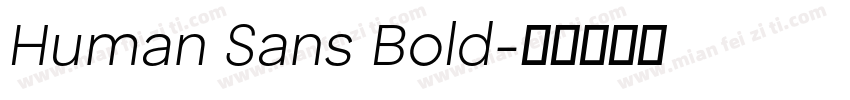 Human Sans Bold字体转换